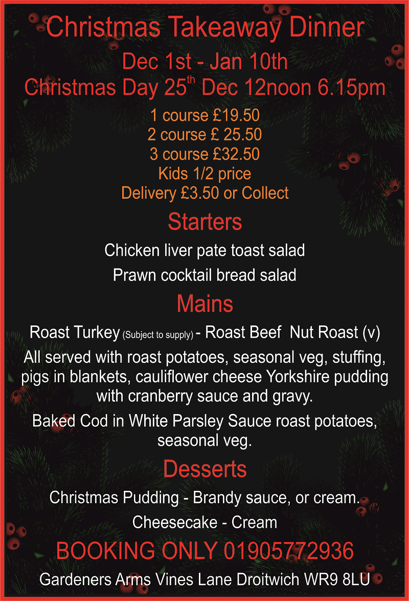Chritmas Dinners Takeaways